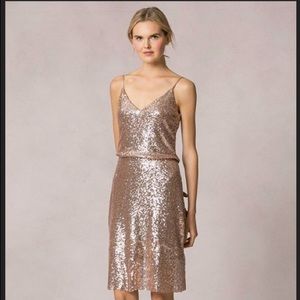 Jenny Yoo Rose Gold Emery Cocktail Dress